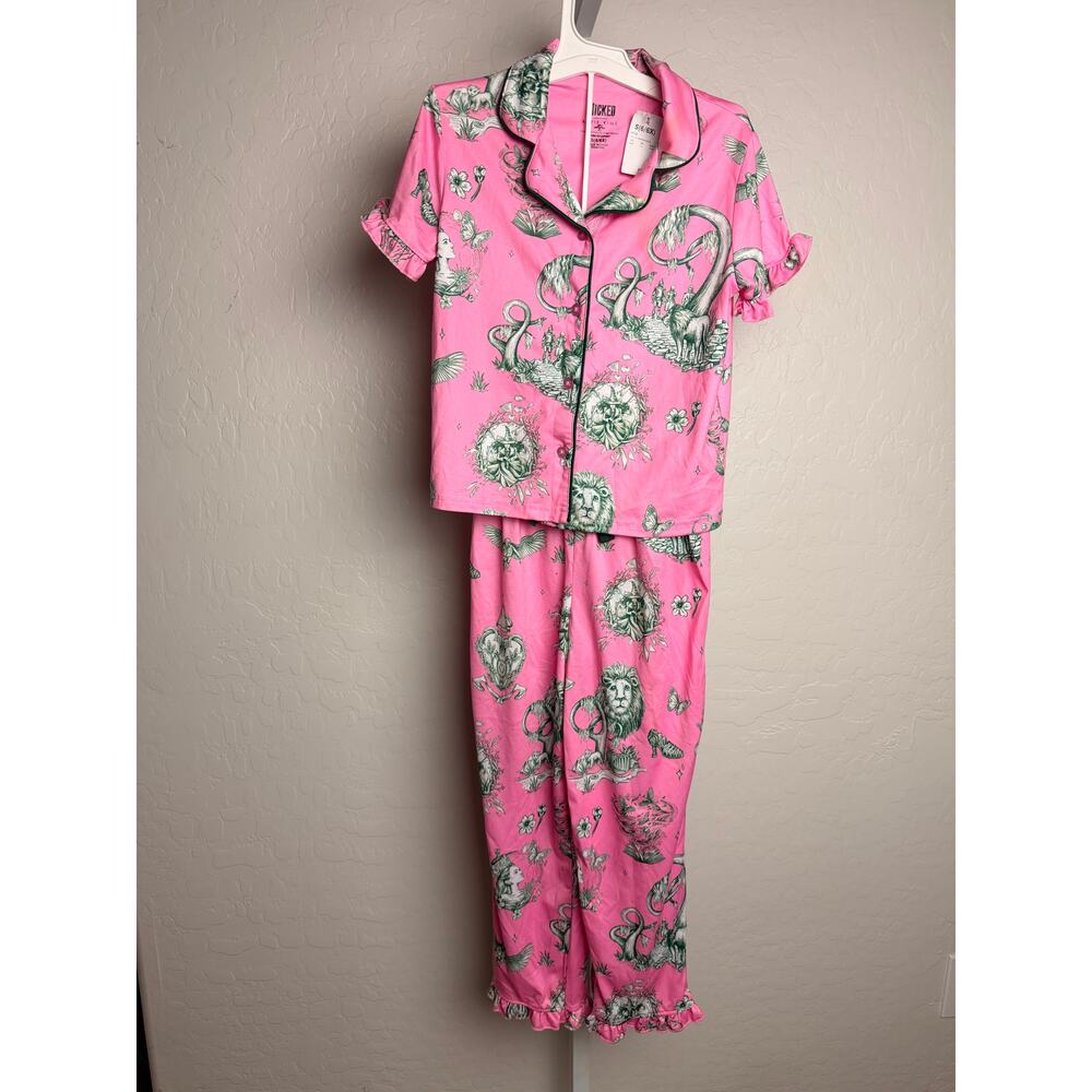Wicked Katie Kime Girls Pajama Set Pink S 6/6X NWT